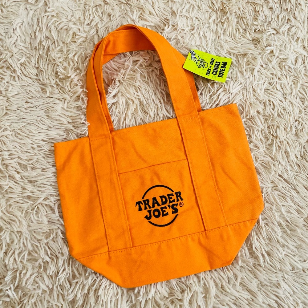 Trader Joe's Orange Mini Tote Bag